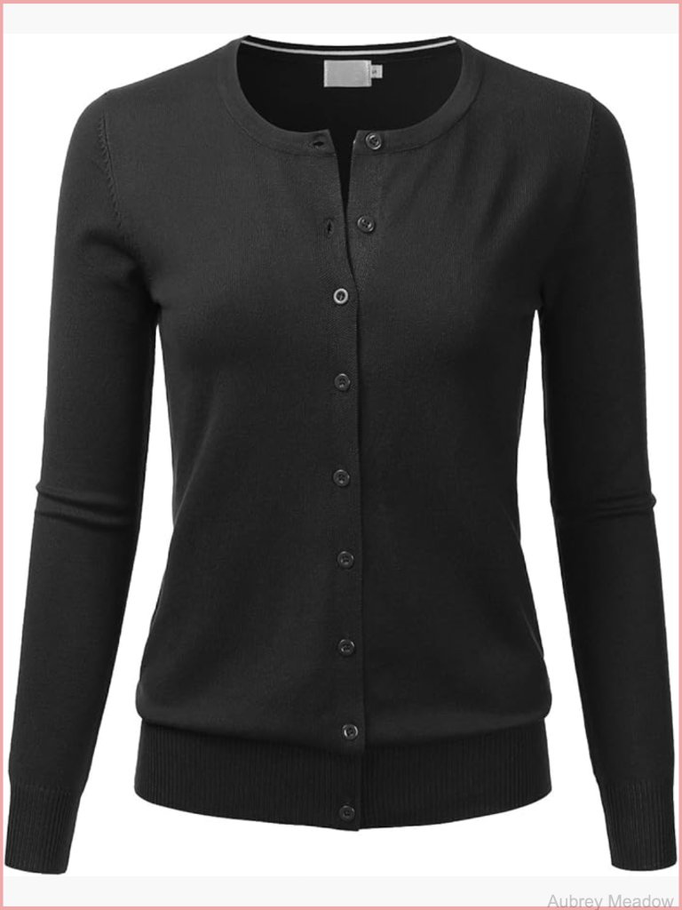 Women's Long Sleeve Button Down Knit Cardigan Sweater